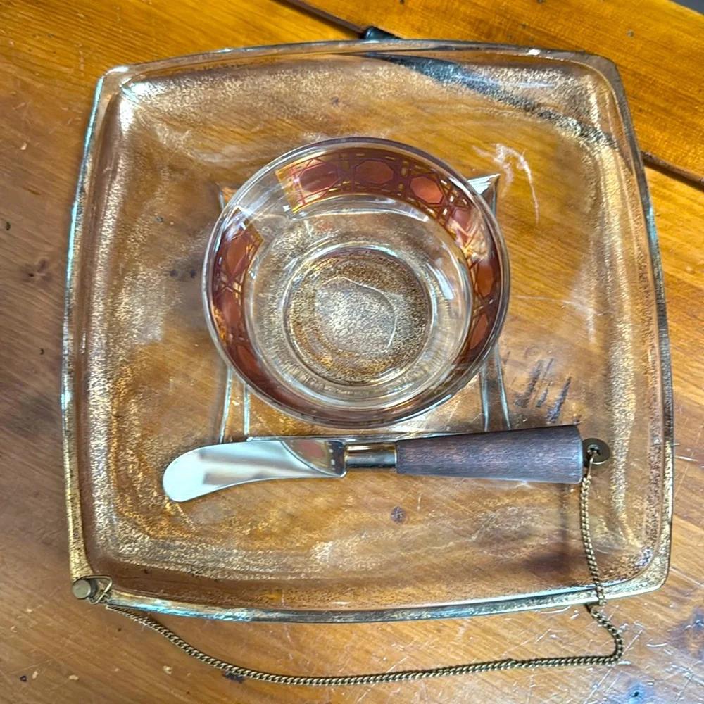 Vintage Georges Briard 22K Overlay Serving Tray